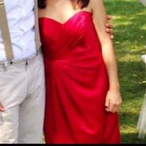 David’s bridal sweetheart red formal  dress